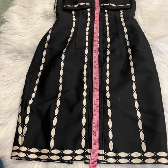 TRACEY REESE New York strapless BOW dress black & tan form fitting sexy medium - Picture 6 of 7